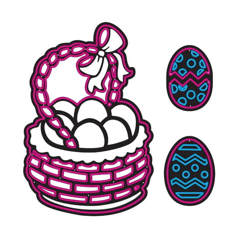 Die Cut Build A Basket 3Pc