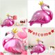 thumbnail image 2 of 6 globos de aluminio con forma de flamenco y corona para fiesta hawaiana., 2 of 7