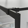 thumbnail image 6 of Demi Bonn 34" x 72" Shower Screen Door, Stylish 4-Panel Walk-In Wet Room Divider, Frost Tempered Glass Shower Door, Black, 6 of 7