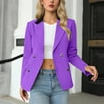 thumbnail image 5 of Women's Plus Size Blazer Solid Color Professional Work Jacket Long Sleeve Lapel Open Front With Pockets, 5 of 8