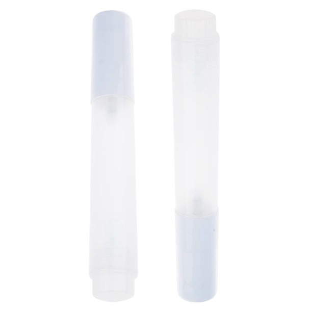 2 Pcs/Set 8mm Tilted Head Refillable Paint Pen Empty Paint Markers Fillable Paint Pen for Watercolor Rock Painting