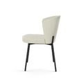 thumbnail image 3 of Amisco Camilla Dining Chair - Cream Bouclé Polyester / Black Metal, 3 of 9