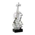 thumbnail image 4 of Escultura de violín, adorno artístico de escritorio, obra de arte realista decorativa, regalo romántico Plata, 4 of 9