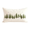 thumbnail image 2 of Christmas Tree Pillow Cover 12 x 20 Inch, Xmas Decorations, Soft Plush Faux Fur Holiday Winter Decorative Throw Pillows for Sofa Bedroom Bed Home Décor(D), 2 of 6