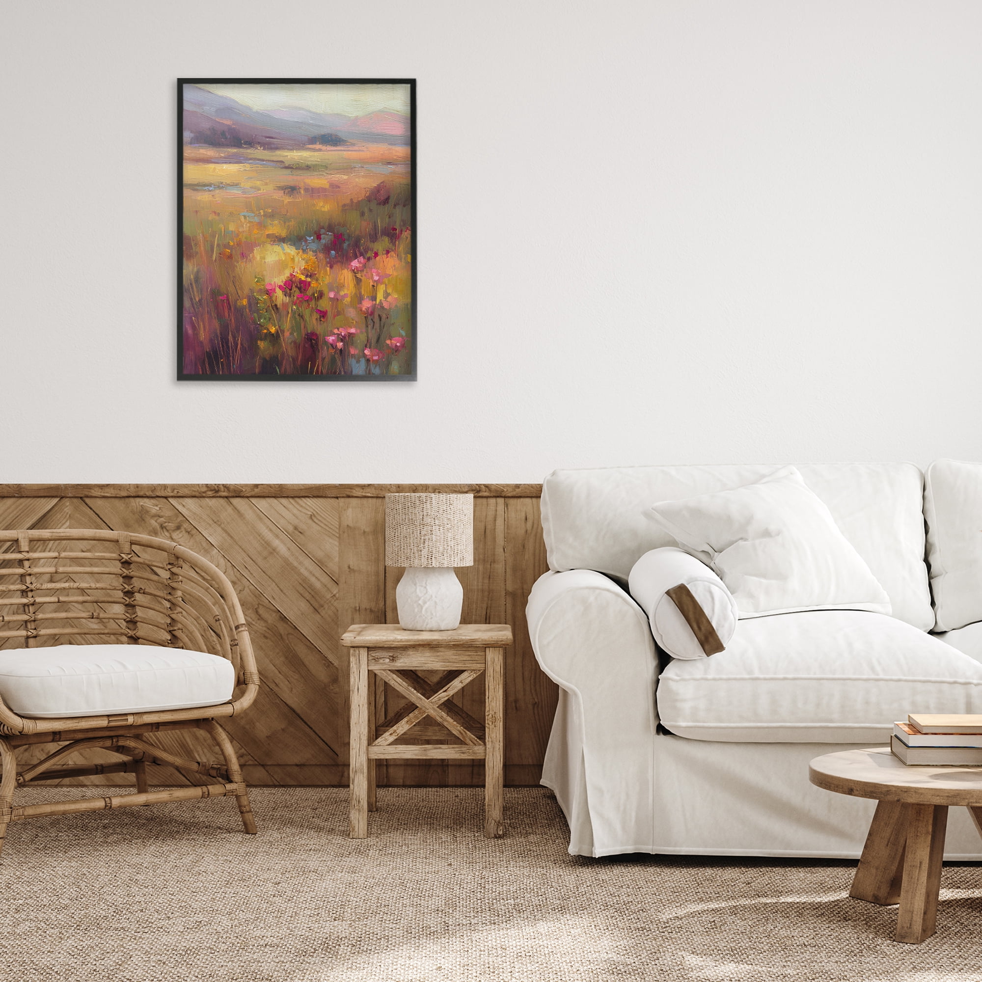 Stupell Industries Golden Waves Of Grass Black Framed Giclee Art, design by Svetlana Aleynikova