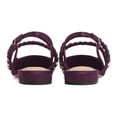 thumbnail image 4 of XYD Women Classic Rhinestone Dual Straps Satin Flats Closed Pointed Toe Studded Slingback Sandals Dating Shoes Size 12.5 Purple, 4 of 4
