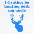 thumbnail image 2 of CafePress - Id Rather Be Hunting With My Uncle Body Suit - Baby Light Bodysuit, Size Newborn - 24 Months, 2 of 4