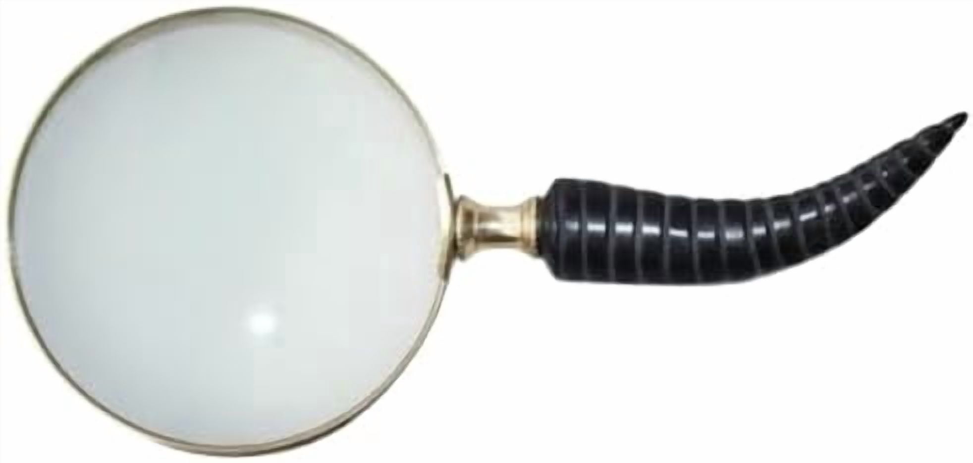 Maritime treasures Handheld Magnifying Glass with Handle | Large Clear Glass Lens for Reading, Fine Print, Books & Documents | Classic Brass Finish Desk & Hand Magnifier