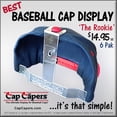 thumbnail image 2 of Cap Capers Baseball Cap Display; Wall Mounted Hat Rack; Baseball Cap Storage & Organization; Great for Cap Collectors (6) The Ultimate Display for Baseball Caps, 2 of 4