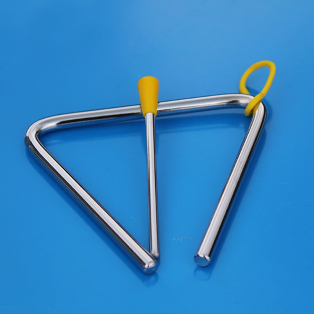 Metal Musical Triangle and Beater Percussion Instrument Kids Music School Toy