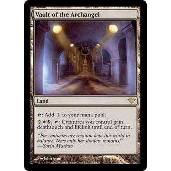 MtG Dark Ascension Rare Vault of the Archangel #158