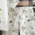 thumbnail image 4 of KPOPLK Toddler Baby Girls Clothes 0 3 6 9 12 18 Months 2T 3T 4T T-shirt + Linen Shorts Cute Summer 2Pcs Outfits Set(6-12 Months,White), 4 of 5