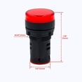 thumbnail image 4 of Baomain Indicador LED Luz piloto AD16 L22 20mA 22mm 0.86"" Verde*1 Rojo*1 Amarillo*1 Lámpara indicadora 3 piezas (110V AC), 4 of 5