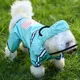 thumbnail image 2 of Chubasquero impermeable para perros de temporada de lluvias, ropa reflectante de poliéster de cuatro patas para perros medianos y grandes, ropa para mascotas, 2 of 5