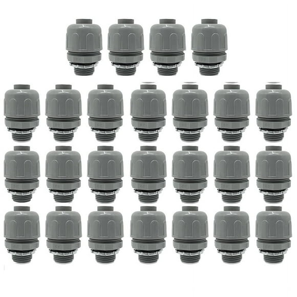 Liquid Tight Connectors - PVC Electrical Conduit Connectors - Flexible Non-Metallic Straight Conduit 1/2 Inch 25 Pieces
