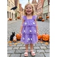 thumbnail image 6 of BemeyourBBs Toddler Baby Girl Halloween Dress Outfit Flying Sleeve 3D Pumpkin Ghost Decor Shinny Star Tutu Tulle Dress Little Girls Summer Fall Cake Smash Party Dress, 6 of 9