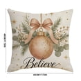 thumbnail image 3 of Vintage Pink Christmas Throw Pillow Cover, Decorative Holiday Cushion Case for Sofa Home Decor., 3 of 6