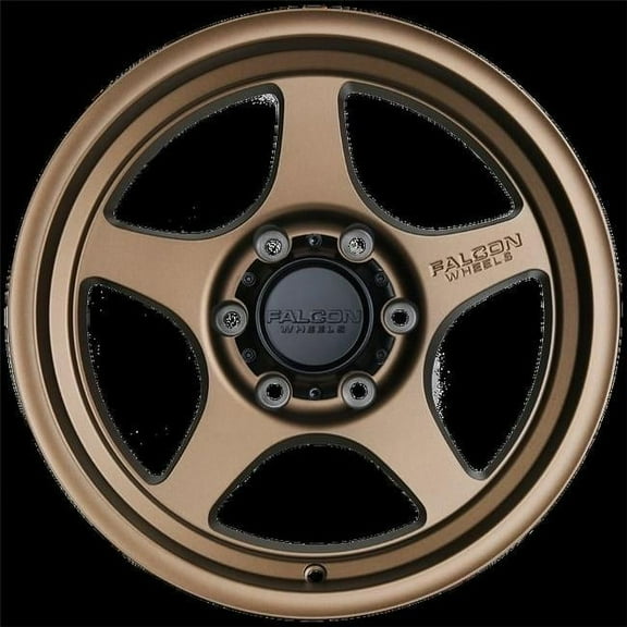 Falcon Wheels T2-7983-0-MBR 17 x 9 in. T2 Series Cast Aluminum Wheel, Full Matte Bronze