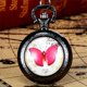thumbnail image 2 of Reloj de bolsillo de cuarzo con caja de reloj negra clásica de aleación con patrón lindo de chica de moda (# 2), 2 of 2
