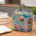 thumbnail image 3 of Lunch Bag, Side Pocket Insulation Tote with Handle Grip for Meal Box Carrier and Reusable Portable Food Storage Container for Office Work Picnic Gear, 3 of 5