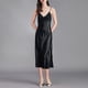 thumbnail image 4 of Gibobby Pijamas para mujer Camisón de tirantes de talla grande para mujer, camisón de seda de hielo de verano para mujer(Marina,M), 4 of 5