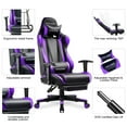 thumbnail image 6 of GTRACING Gaming Chair with Footrest Ergonomic Reclining Office Chair Swivel Rocker, Purple, 6 of 6