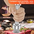thumbnail image 5 of Meat Tenderizer with Brush,Stainless Steel Needle Ultra Sharp 21 Blades Meat Tenderizer Tool for tenderizing Chicken,Beef,Steak,Veal and Pork, 5 of 10