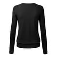 thumbnail image 2 of Made by Johnny Women's Keep It Classic V Neck Cardigan S BLACK, 2 of 6