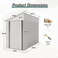 thumbnail image 4 of Villeston 4' x 8' Storage Shed, Single Hinge Door, Solid,Surface with Protective Film, and Suitable For Various Scenarios,White, 4 of 7
