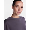 thumbnail image 5 of Athletic Works Women's and Women's Plus French Terry Cropped Boxy Tee, Sizes XS-4X, 5 of 6