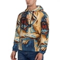 thumbnail image 3 of Lsque Patriotic Bulldog Welcome Pattern Casual Men's Hoodie,Hooded Sweatshirt with Kangaroo Pocket,Pullover Hoodie-Large, 3 of 7