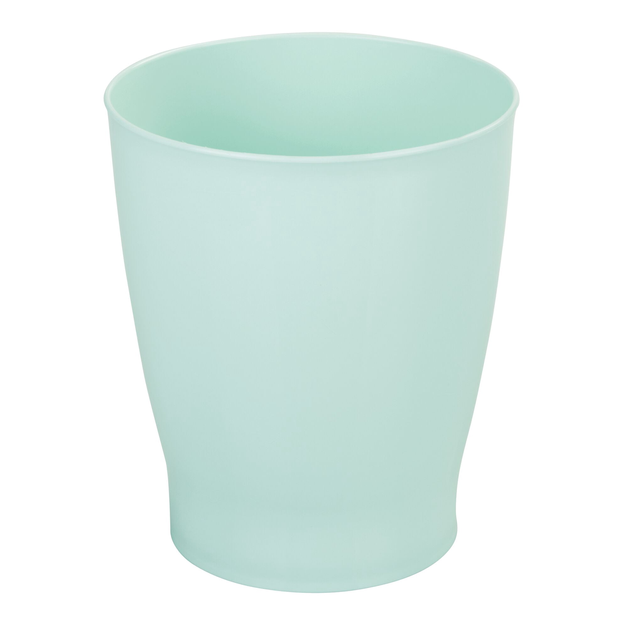 mDesign Small Round Bathroom 1.25 Gal. Trash Can Wastebasket, Mint Green
