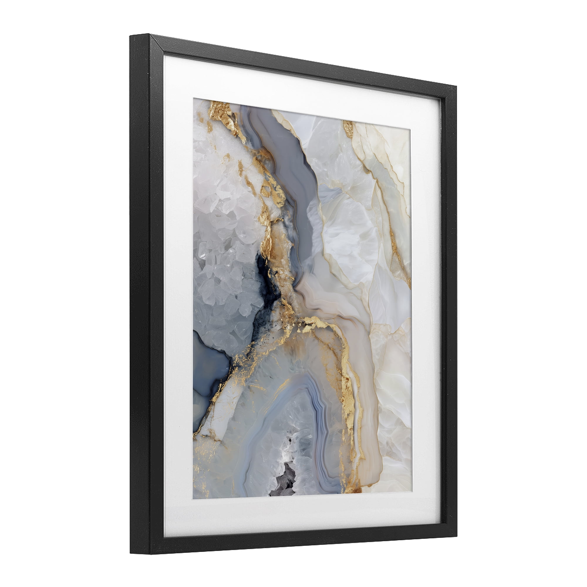 Stupell Industries Midnight Ore Crystals Black Framed Print Under Glass, design by Svetlana Aleynikova