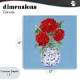 thumbnail image 4 of Stupell Industries Shabby Chic Bold Red Hydrangea Trio Canvas Art, 17 x 17, by Lucille Price, 4 of 8