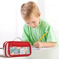 thumbnail image 4 of PEONAVET Stationery Storage Large Capacity Pencil Case Flip Cover Stationery Box Multifunctional Transparent Pencil Case, 4 of 5