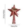 thumbnail image 3 of Christmas Tree Topper,3D Golden 5-Pointed Star Tree Topper with Hollow Glitter Projector for Christmas Treetop,LED Snowflake Tree Topper for Christmas Tree Decorations, 3 of 7