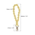 thumbnail image 2 of Uxcell Wrist Lanyard for Key, Braided Twisted Keyring Hand Wrist Lanyards Light Yellow, 2 of 5