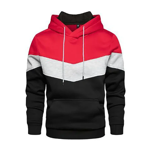 Sudaderas con capucha para hombre Sudadera con capucha de retales ropa deportiva para exteriores moda urbana Sudadera con capucha con bolsillo de lana para hombre Otono Invierno tres colores Walmart e...