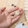 thumbnail image 3 of 6Pcs Theme Brass Decorative Rivets for Purse Bags Leather Crafts Decoration Skull Antique Silver & Golden 14x8x11.5mm Hole: 3mm 6pcs/set, 3 of 9