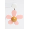 thumbnail image 3 of Soft Pink Daisy Earrings - Flower Fashion Jewelry, Statement Earrings, 3 of 3