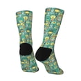thumbnail image 5 of Uemuo Animals with Leaf Pattern Women's Crew Socks, Soft Durable Breathable Moisture-Wicking with Odor Control Cotton socks, 5 of 9