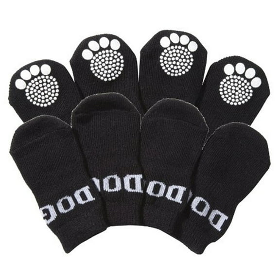 Pet Life ® Anti-Slip Rubberized Gripped Breathable Stretch Pet Dog Socks - Set of 4