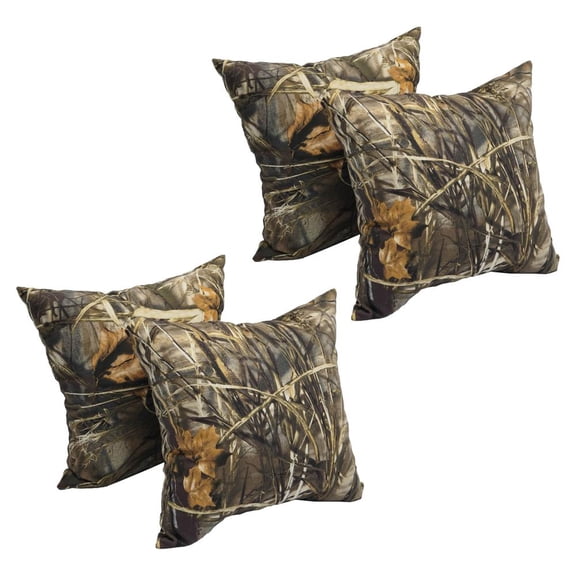 Blazing Needles 9910-S4-ID-007 17 in. Jacquard Throw Pillows with Inserts, All Weather Forest - Set of 4