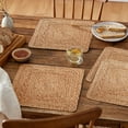thumbnail image 3 of KLAVATE Jute Hand Braided Tablemat Set Vintage Mats Natural Fiber Decorative Table Top & Dining Table, 3 of 5