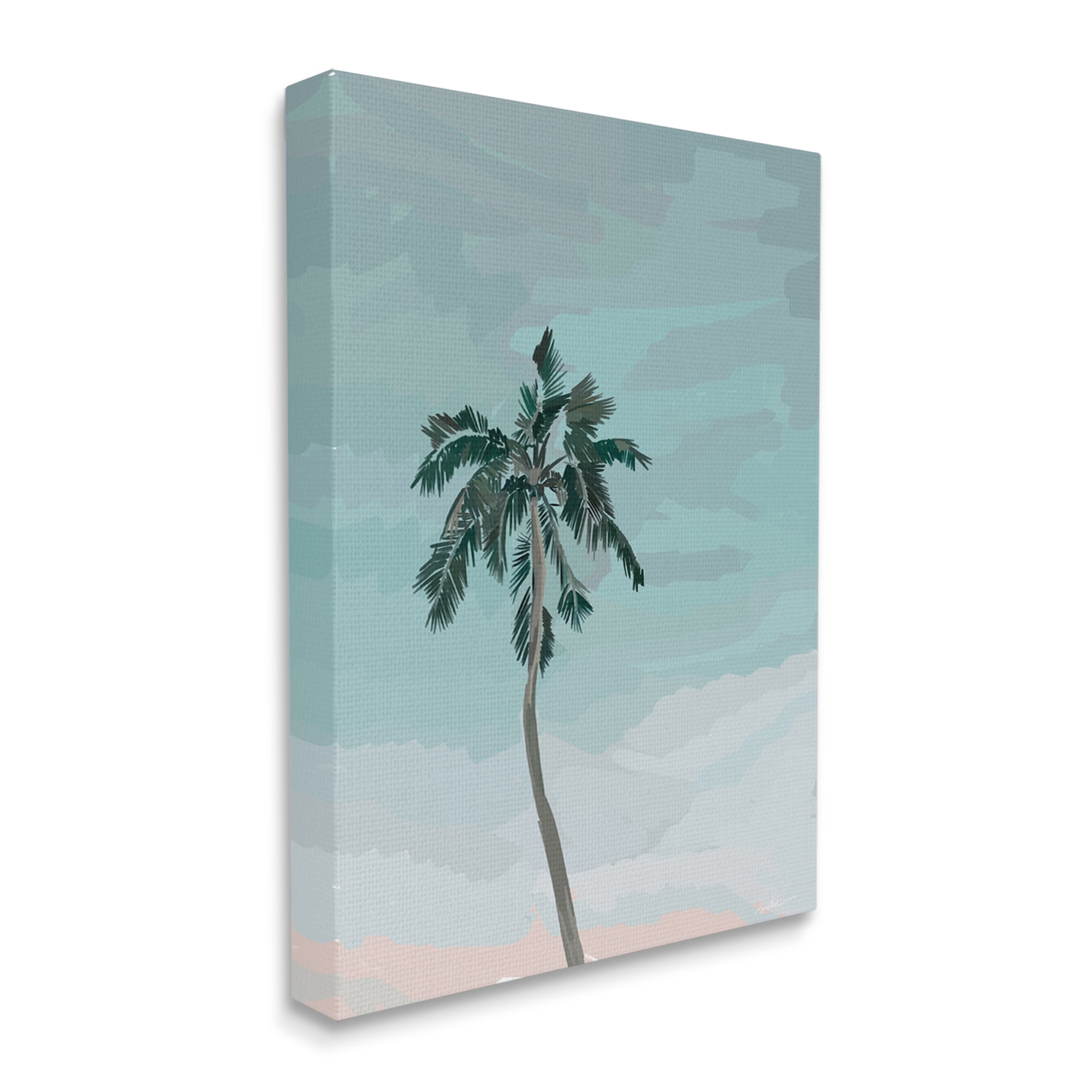 Stupell Industries Tropical Palm Tree Sky Botanical & Floral Painting Gallery Wrapped Canvas Print Wall Art, 30 x 40