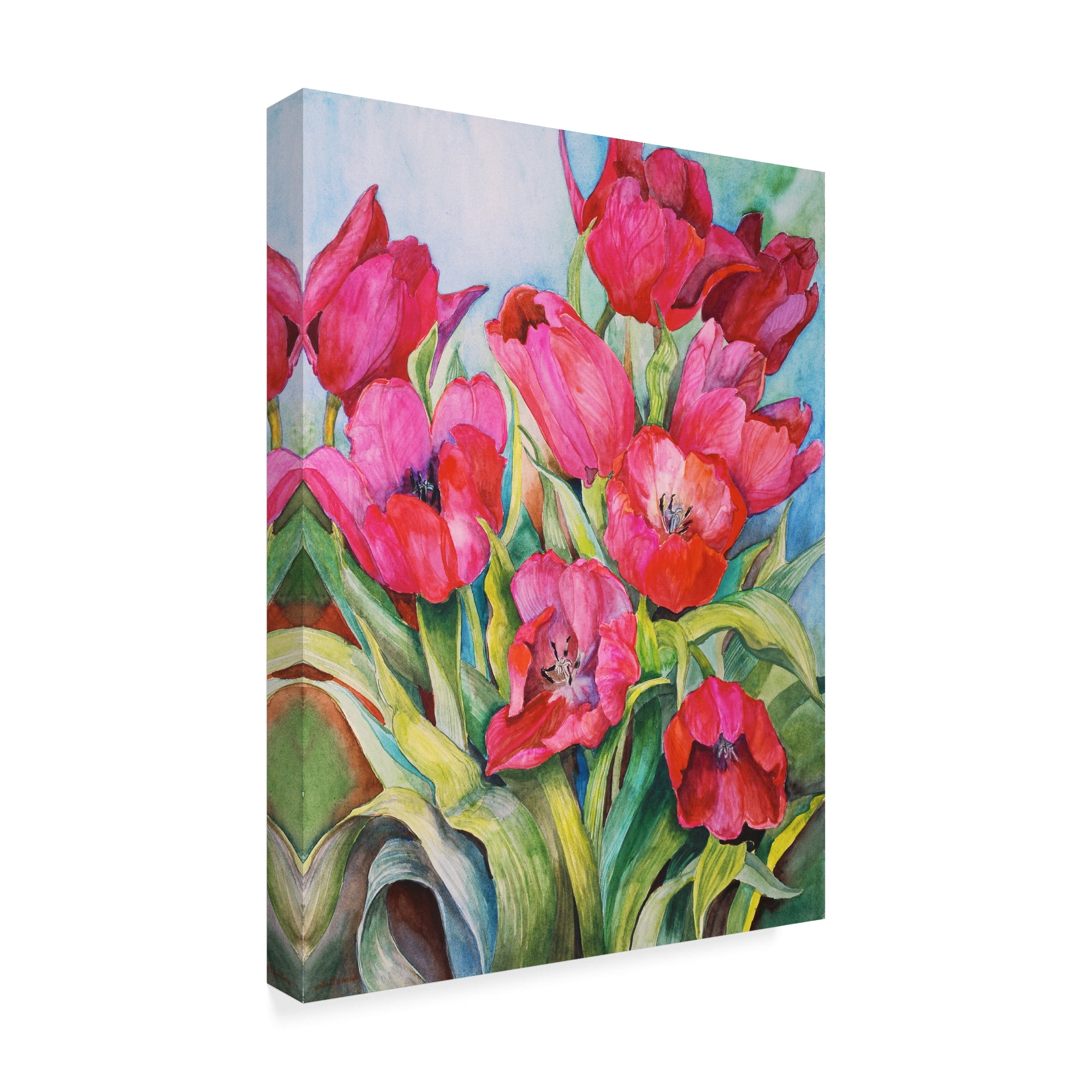 Trademark Fine Art 'Red Tulips' Canvas Art by Joanne Porter