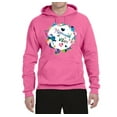 thumbnail image 2 of Wild Bobby, Mermaid Vibes Colorful Swimming Mermaids, Streetwear, Unisex Graphic Hoodie Sweatshirt, Neon Pink, Large, 2 of 3