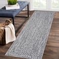 thumbnail image 1 of 2x6 Washable Runner Rugs for Hallways Modern Braided Pattern Printed (Not Weave) Rug Non-Slip Low Pile Modern Home Decor Rugs Carpet Runners for Bedroom Entryway Kitchen, Gray, 1 of 7