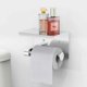 thumbnail image 2 of Toilet Paper Holder, Without Drilling ,304 Stainless Steel, Self-adhesive and Wall-Mounted Glue for Bathroom (Silver), 2 of 5