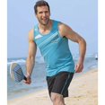 thumbnail image 5 of Atlas For Men - Pantalones Cortos para Hombre - Pack de 2 (Negro, Azul, Turquesa), 5 of 5